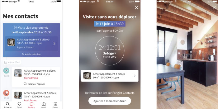 SeLoger visite live