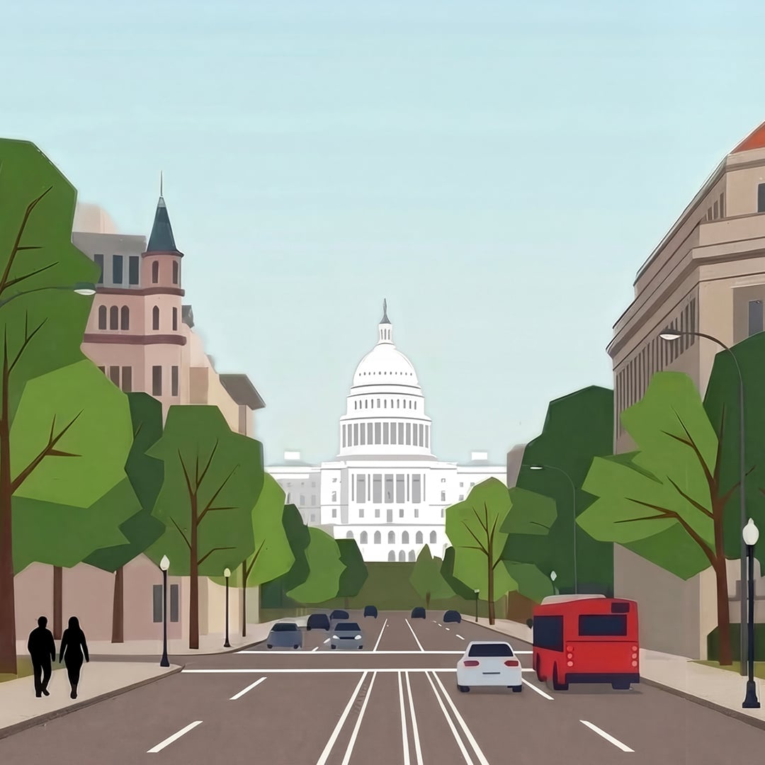 Stylized-Illustration-of-Washington-DC-1080x1080