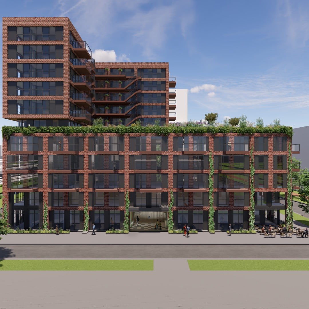 Rendering of the 100-home NN Group residential complex on Naritaweg, Amsterdam