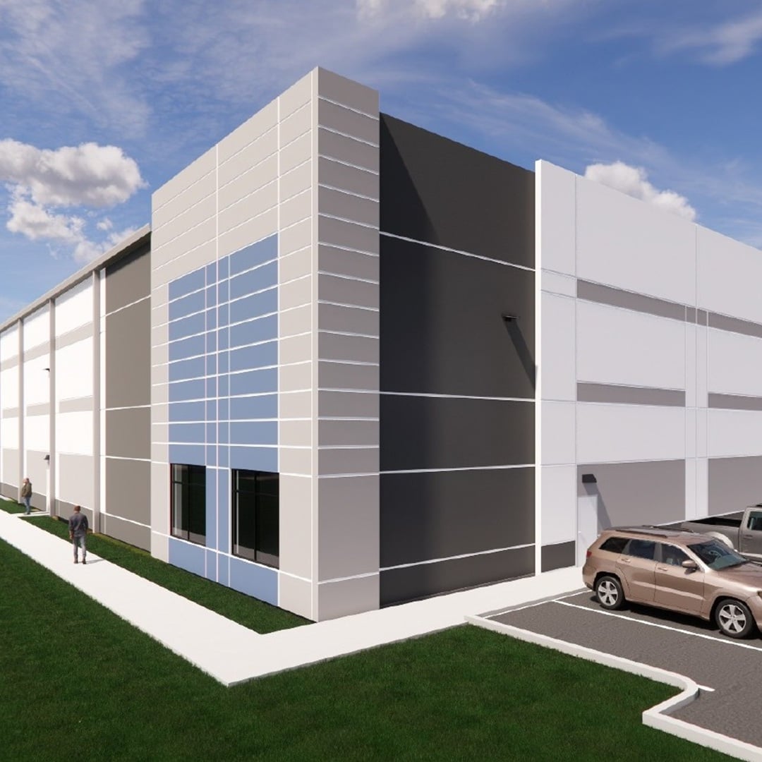 Rendering of 7500 Standish Place flex warehouse development in Rockville, Maryland