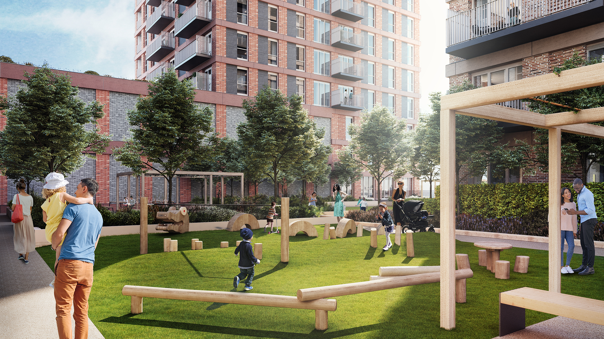 Exterior rendering of Alperton Bus Garage
