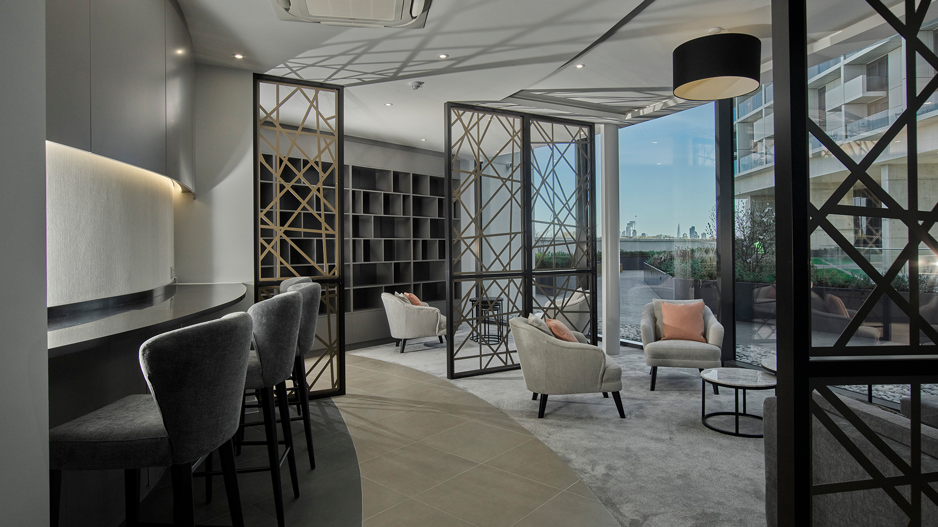  Interior photograph of City North lobby.