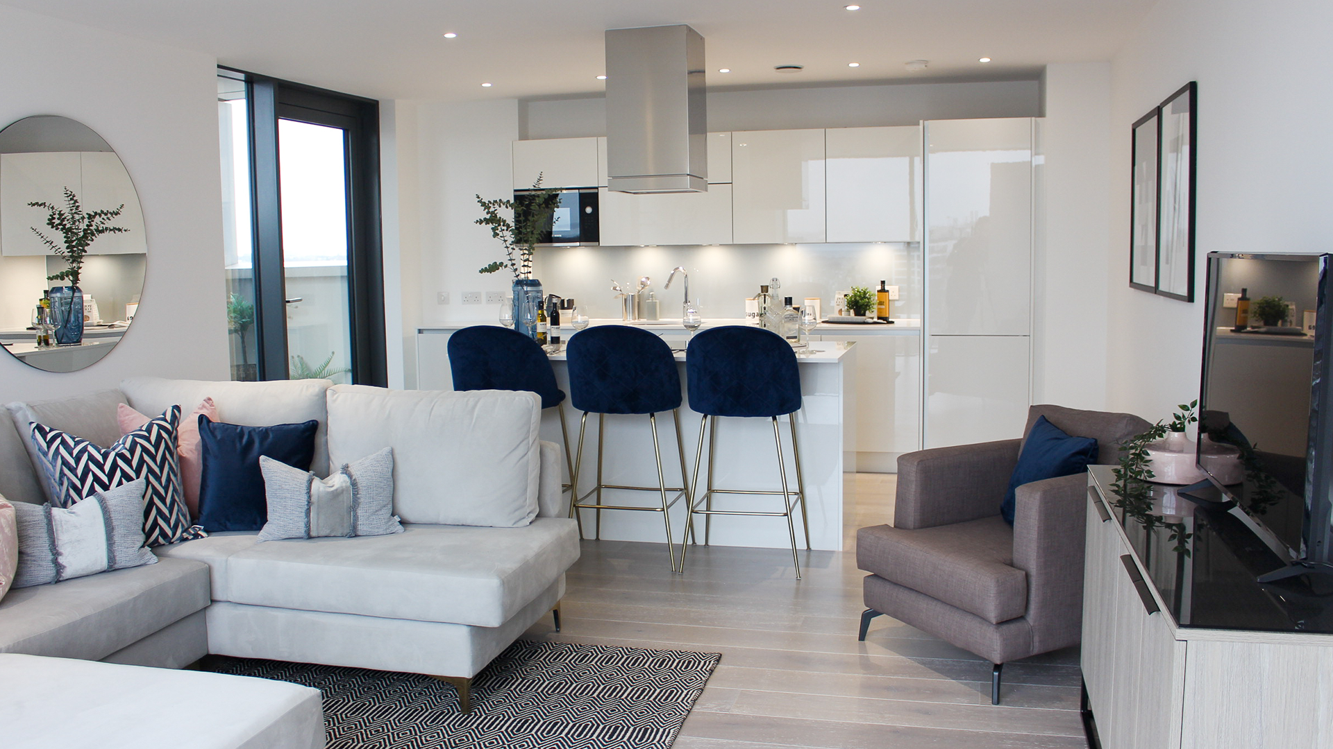 Interior photograph of City North kitchen.