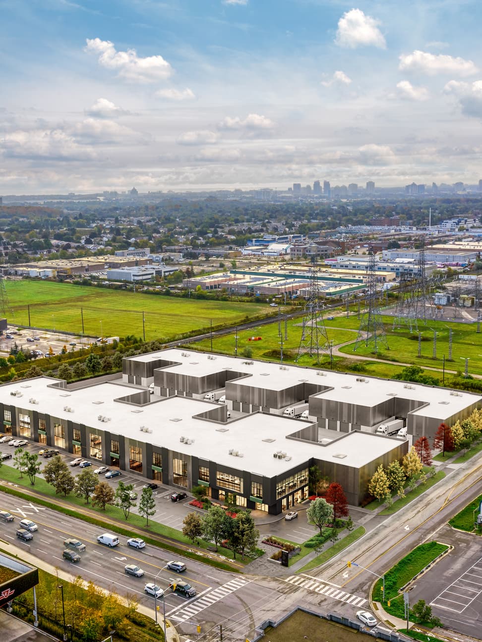 Aerial view of McNicoll development
