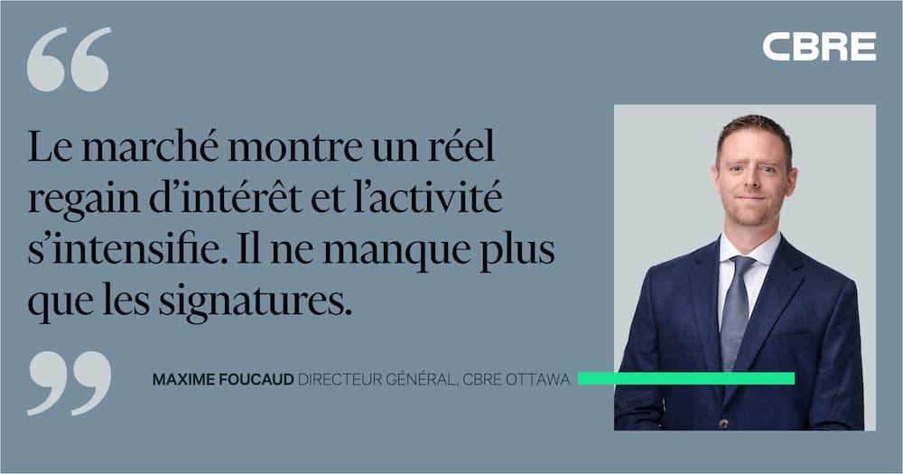 Le marché montre un réel regain d'intérêt et l'activité s'intensifie. Il ne manque plus que les signatures. - Max Foucard
