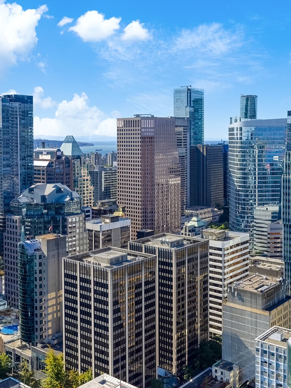 Vancouver skyline with office towers
