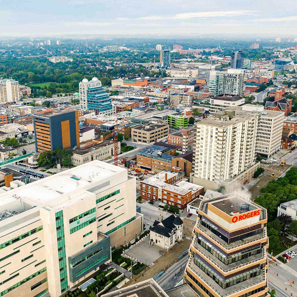 Skyline of downtown Kitchener, Ontario