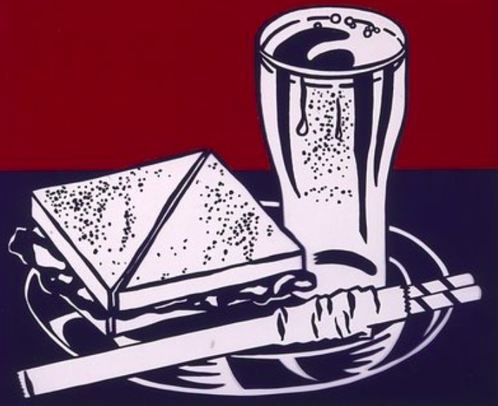 Roy Lichtenstein (1923-1997) Sandwich and Soda, 1964