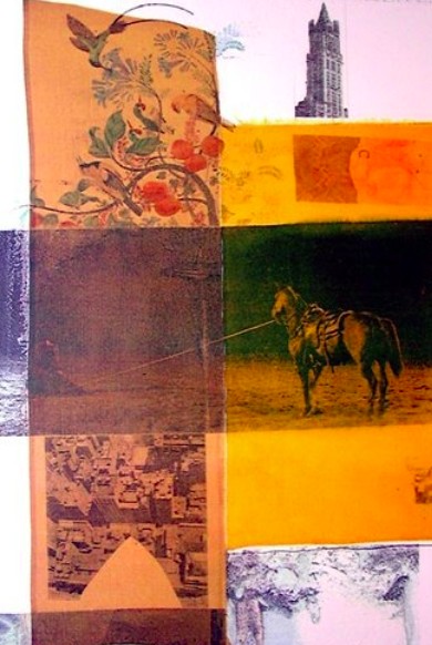 Robert Rauschenberg (1925-2008) Komposisjon med hest og bygning, 1981