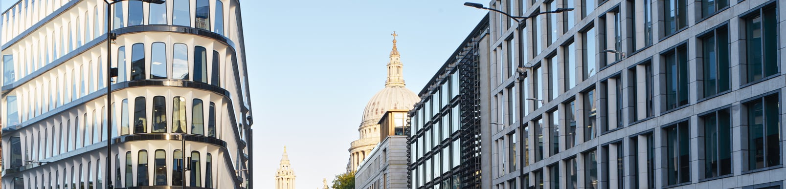 London city with view of St Paul's Cathedral