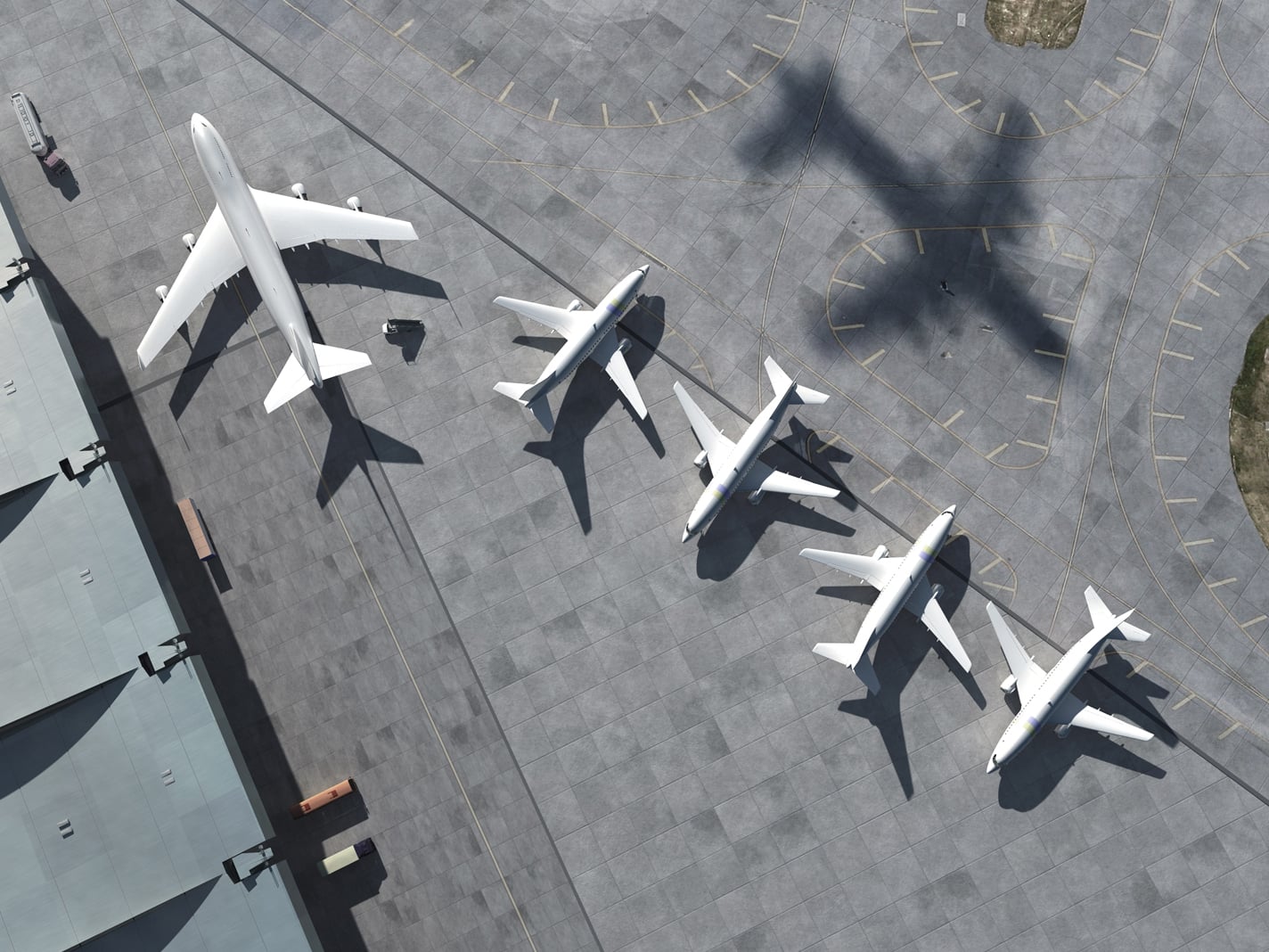 Aerial view of airport