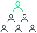 CBRE change management icon showing a network of connected people, representing stakeholder alignment