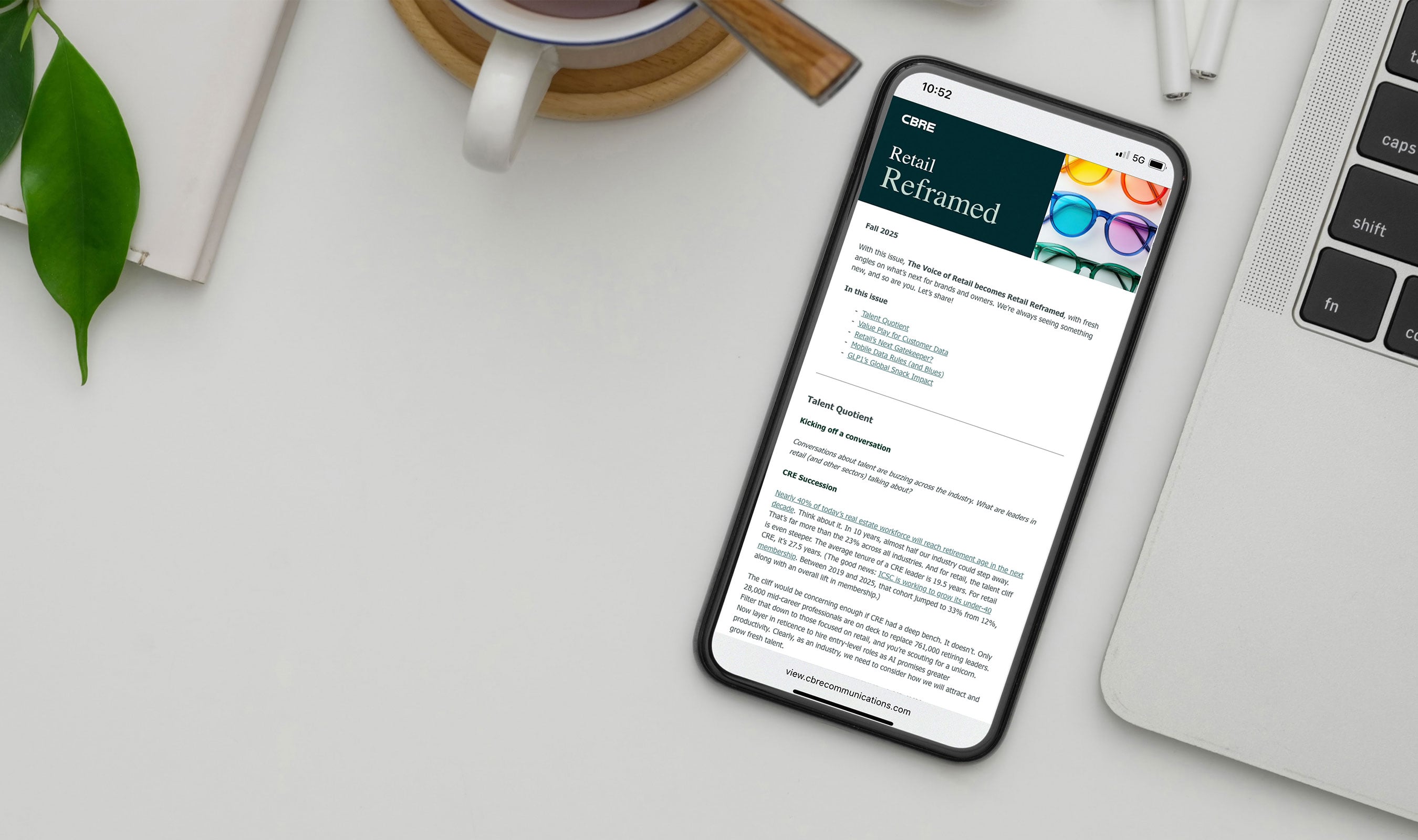 Retail Reframed Phone Screen