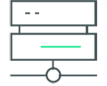 Server rack icon representing CBRE CAD, BIM and records management services for data centers