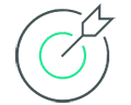 Target icon representing CBRE aligning real estate technology with C-suite business goals