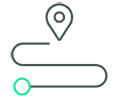 Winding path icon representing CBRE guiding clients through a changing real estate technology landscape