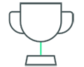 Trophy icon representing CBRE's ongoing investment in client corporate real estate technology success