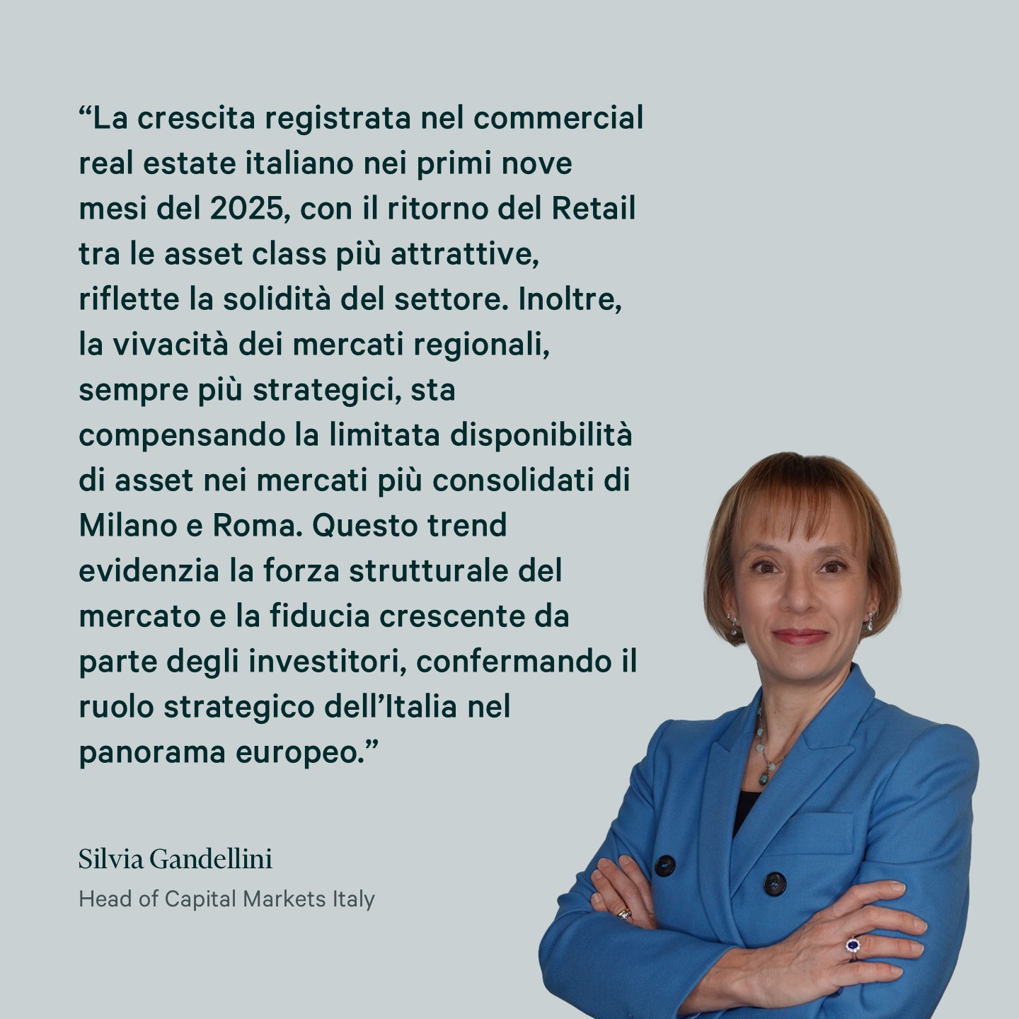 quote di silvia gandellini sugli investimenti immobiliari in italia