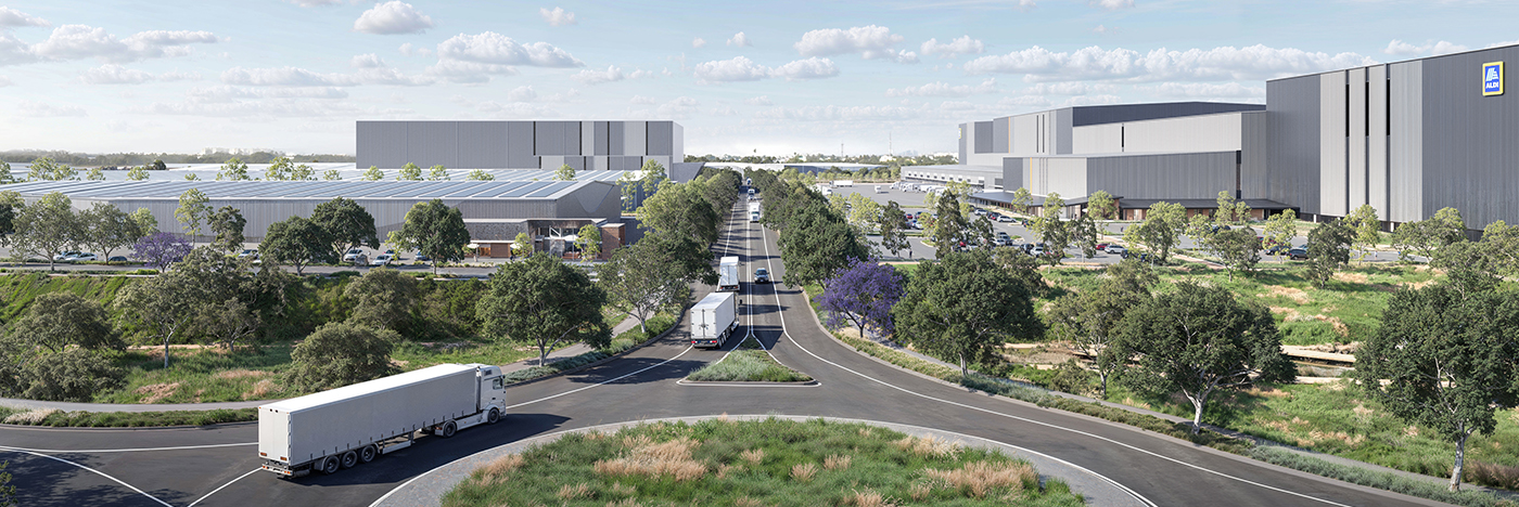 Fully automated modern, high-bay logistics and distribution center with a mix of ambient, chiller and freezer.