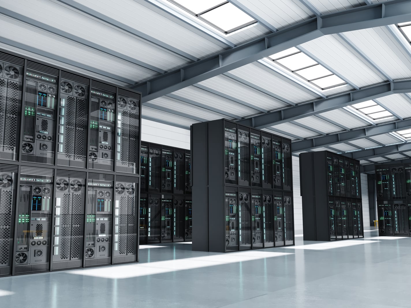 Warehouse converted into a data centre