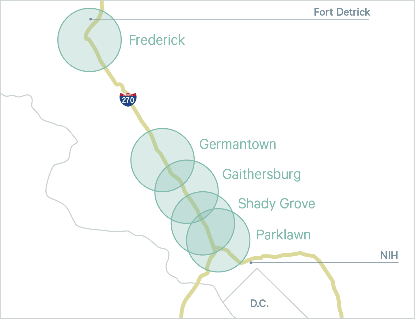 I-270 Biotech Corridor Map