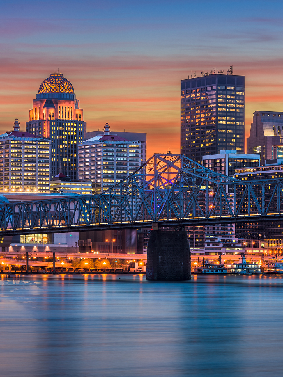 View of the Louisville city skyline