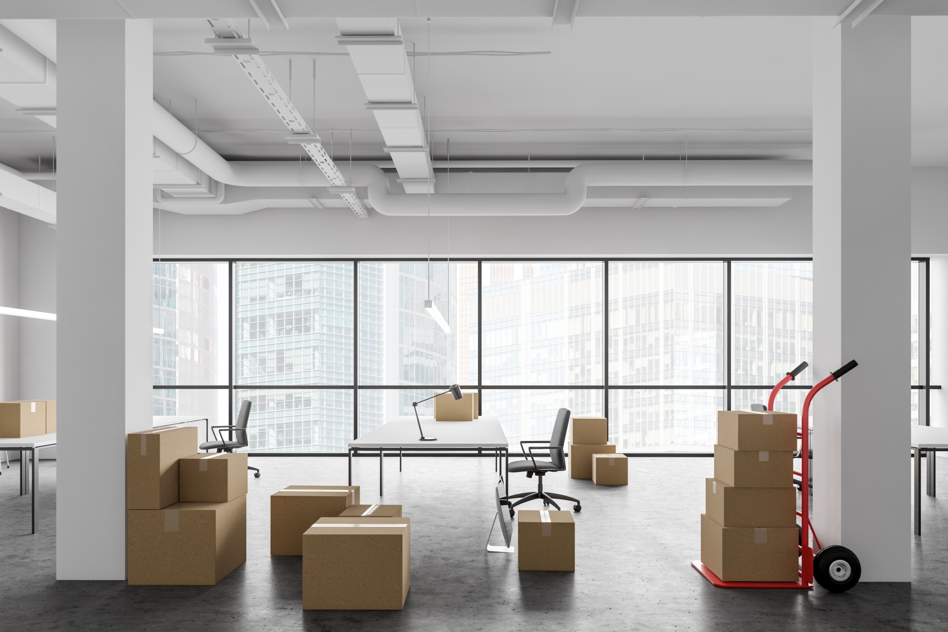 image of boxes for an office relocation