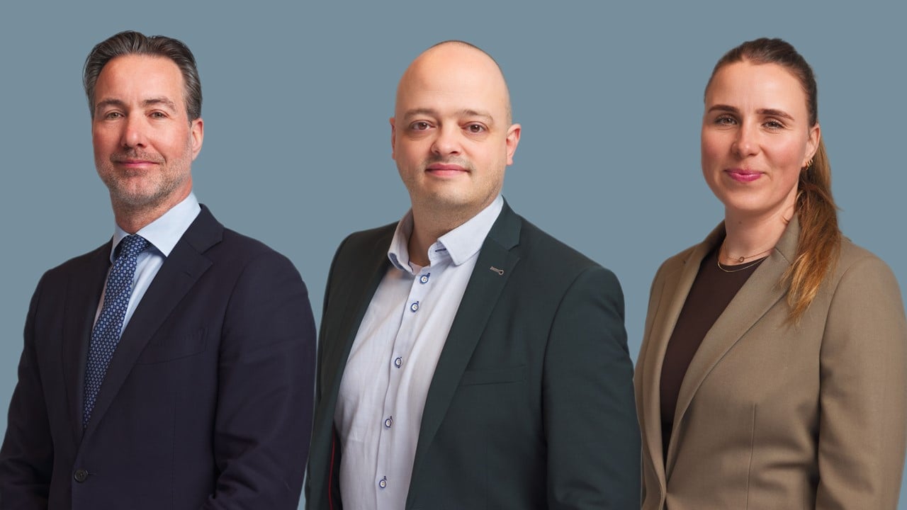 Foto met Kristiaan Engelman, Jordi van den Maagdenberg en Anniek Visser.