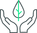 sustainable hands icon