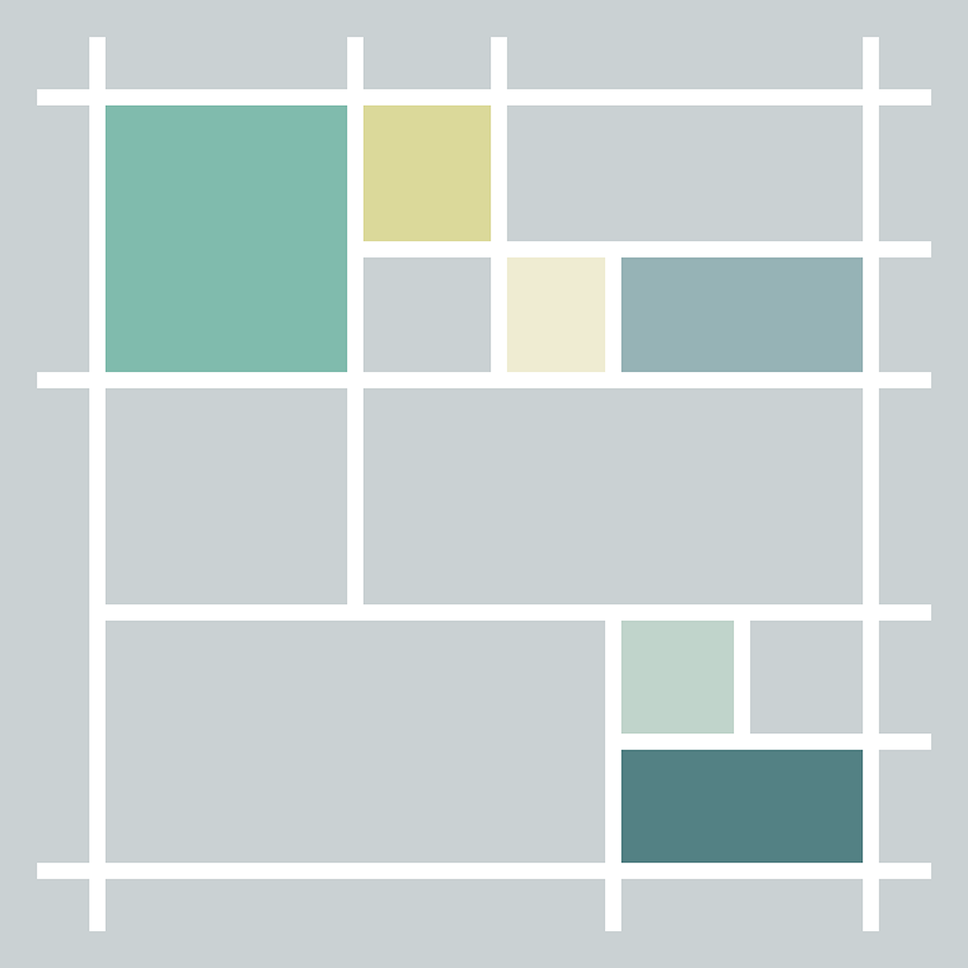 Abstract images of colored squares