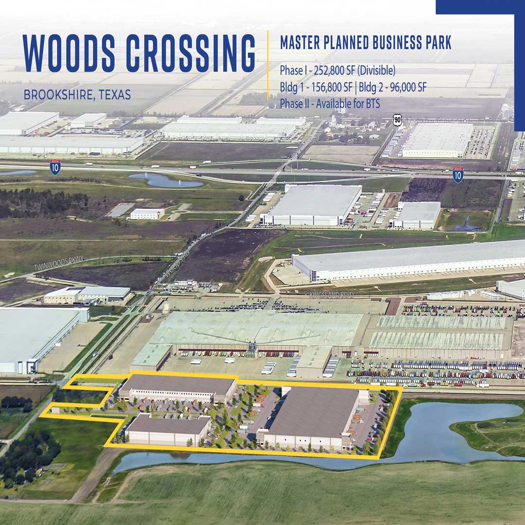 Ariel of industrial property