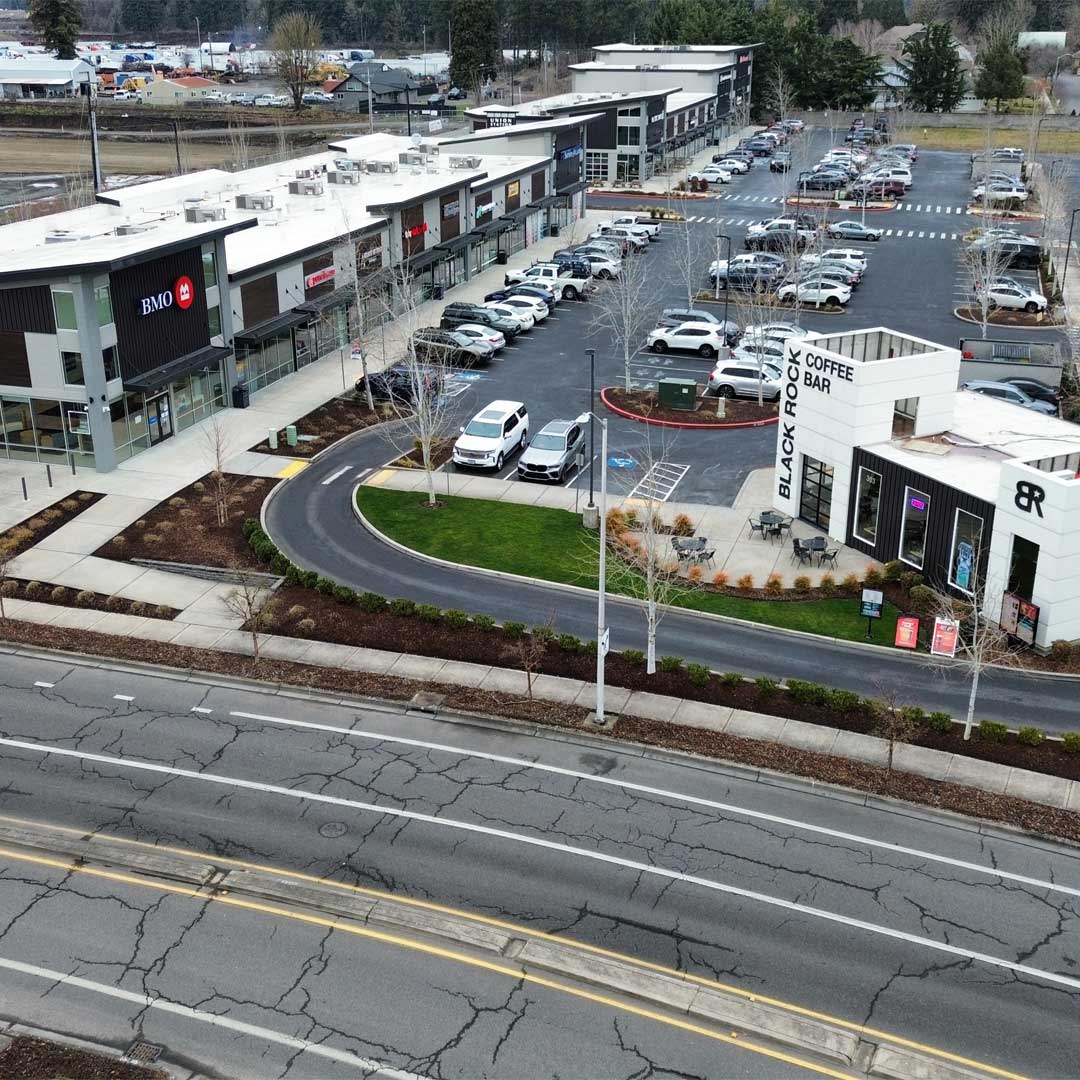 Aerial photo of retail asset