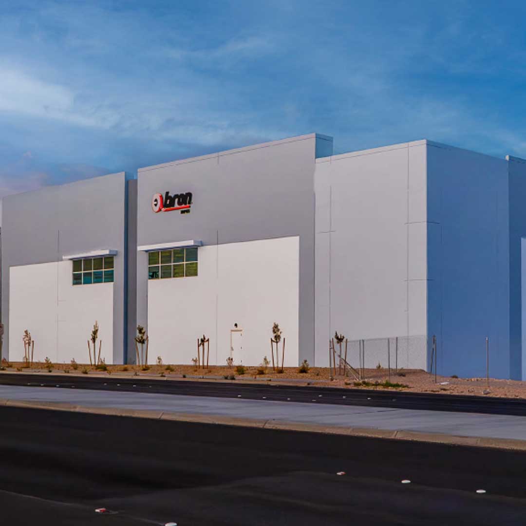 Exterior of new industrial building