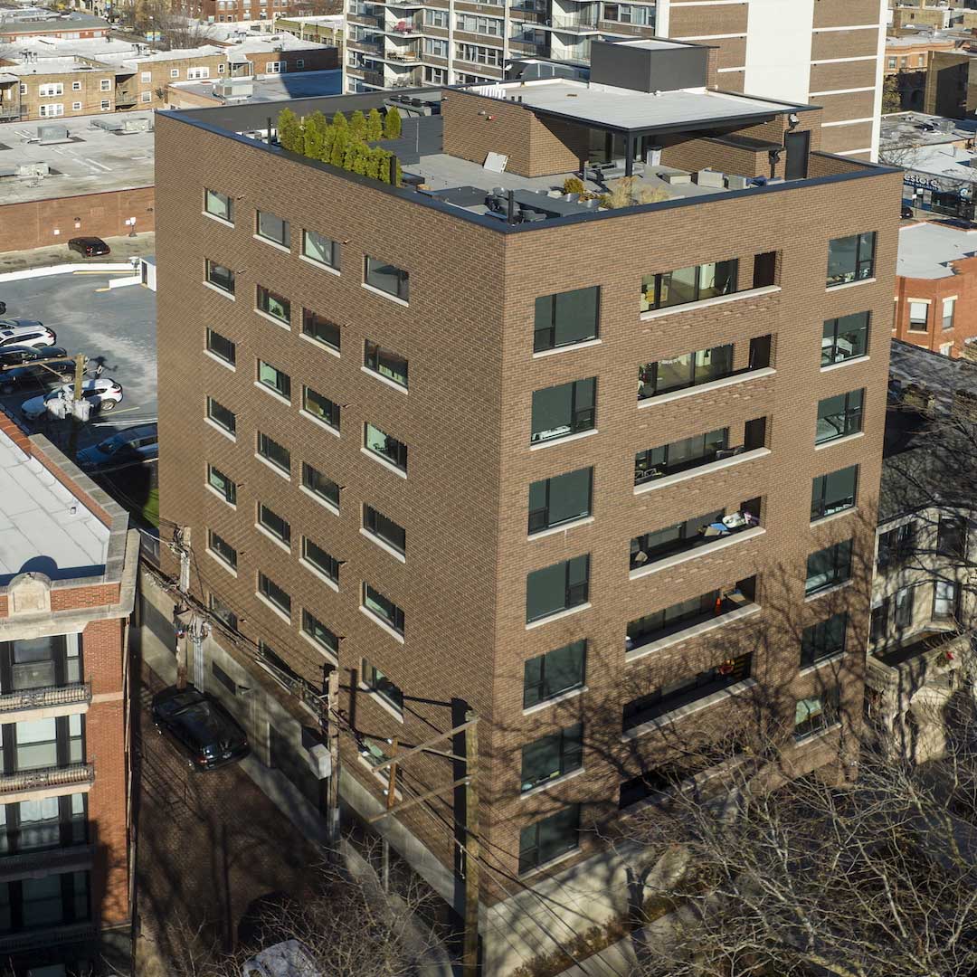 Aerial exterior view of 516 W Arlington