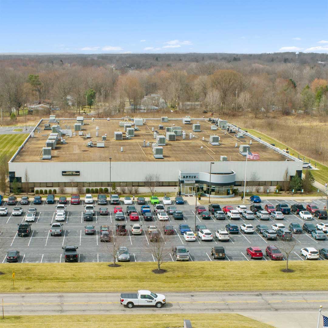 The exterior of a large industrial property