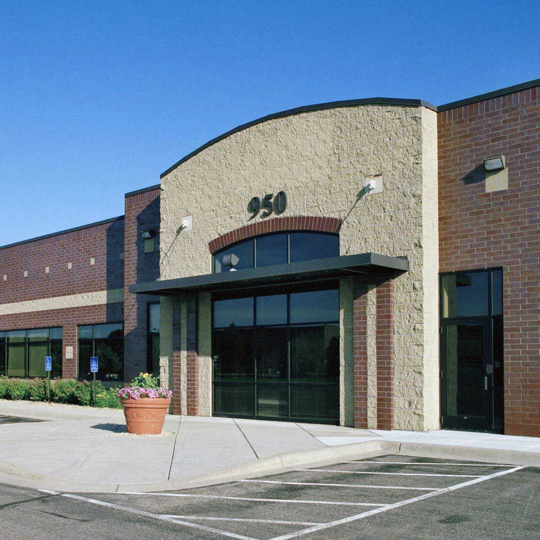 An industrial building on a sunny day