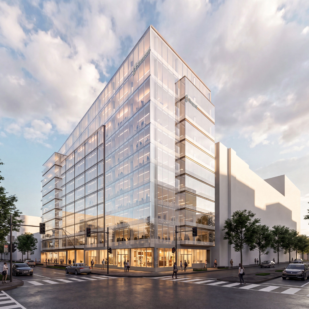 2033 K Street NW exterior rendering, trophy office redevelopment, Washington, D.C.