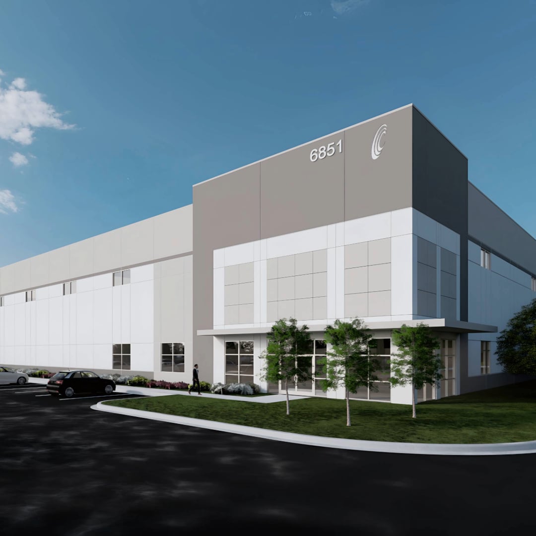 Rendering of the Ingleside Commerce industrial building at Palmetto Commerce Park in Ladson, South Carolina.