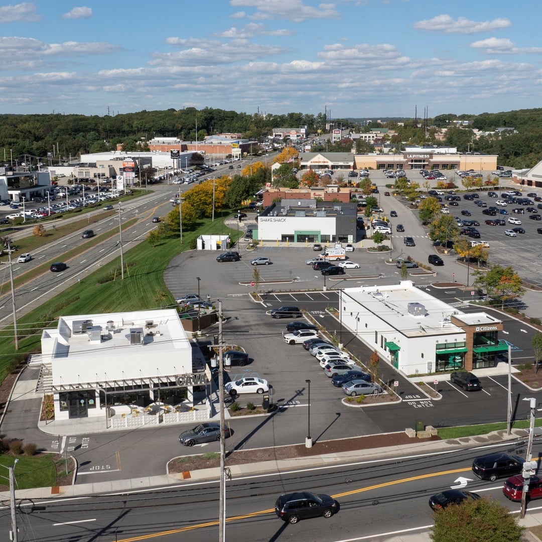 Three newly developed retail properties occupied by CAVA, Shake Shack and Citizens Bank at 989 Centerville Road, Warwick, Rhode Island