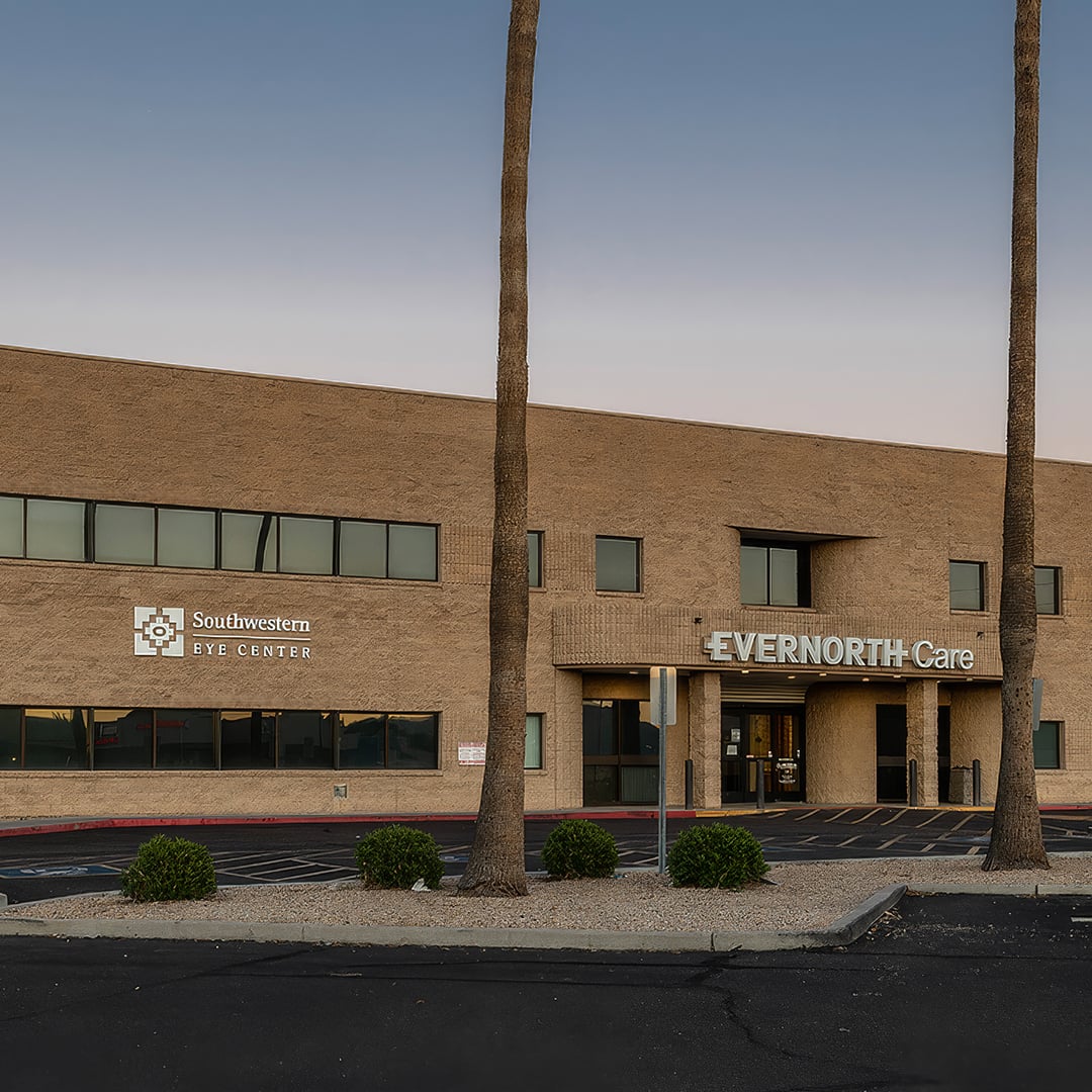 Medical office building at 2302 N. 75th Ave., Phoenix, AZ, housing Southwestern Eye Center and Evernorth Care