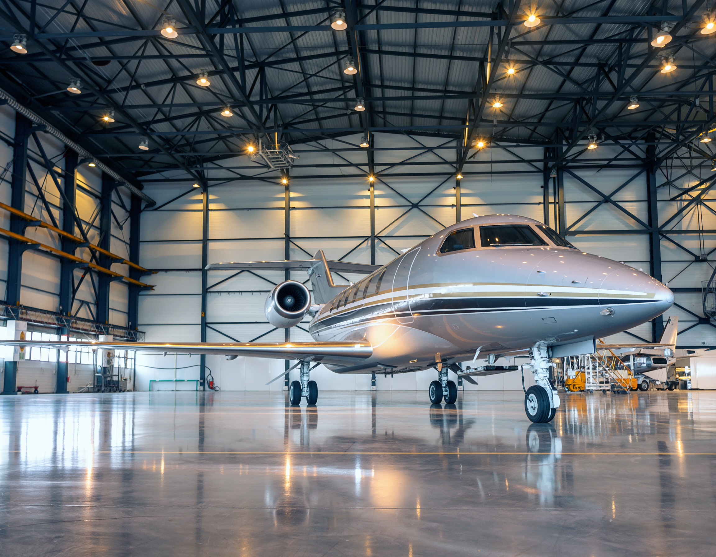 Jet in Hangar