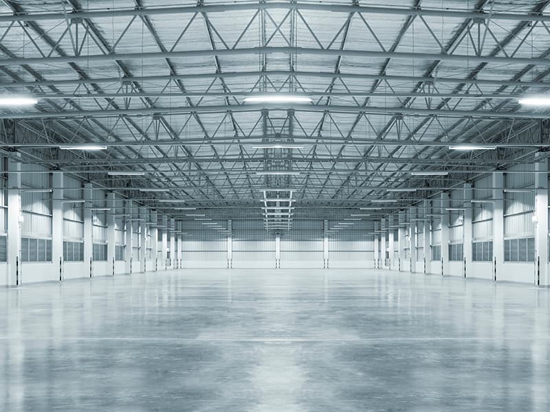 Empty industrial warehouse