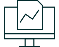Icon representing business performance and analytics