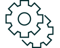 Icon representing office operations and processes