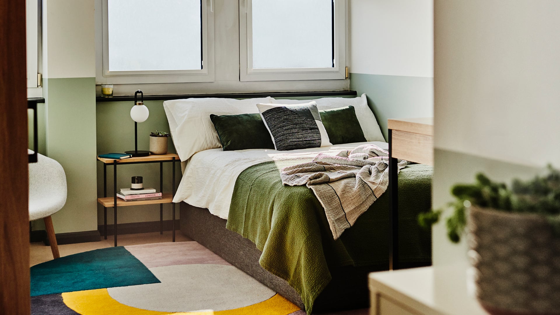 Bed from the hall way